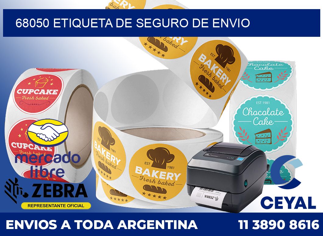 68050 Etiqueta de seguro de envio