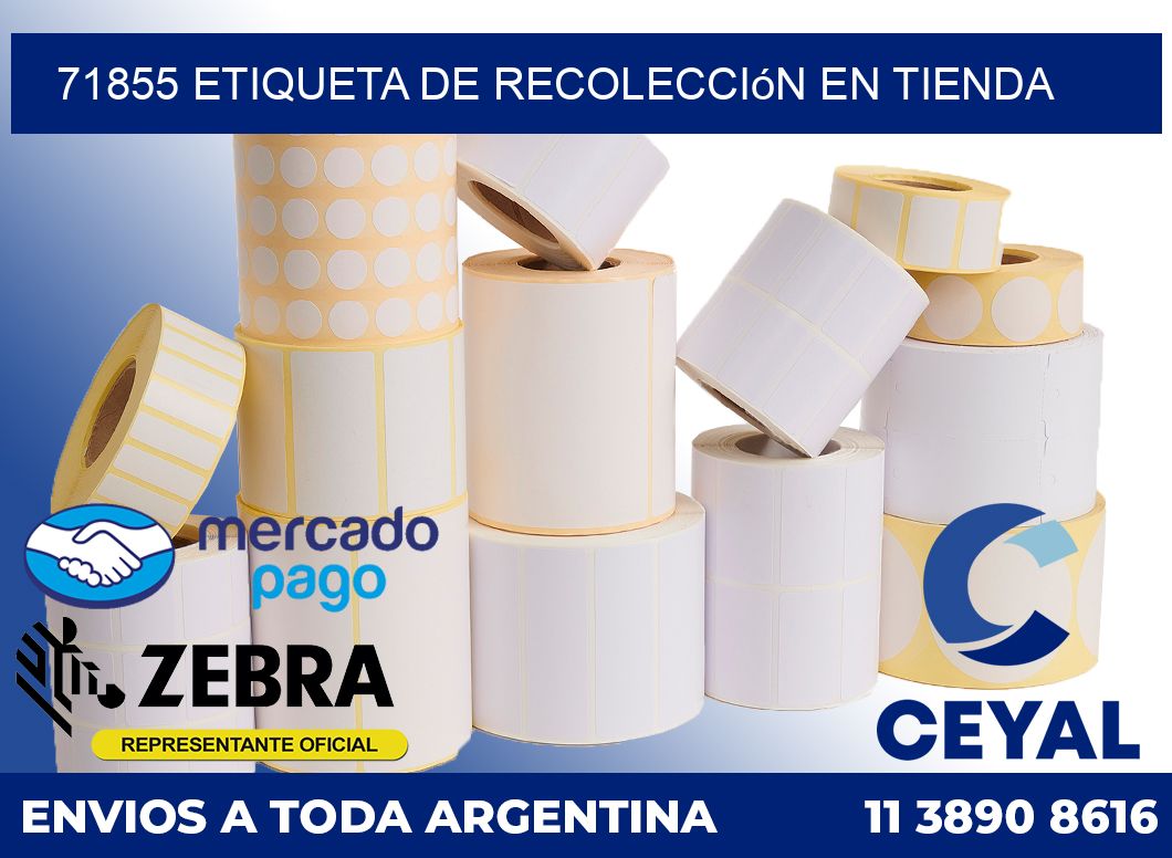 71855 Etiqueta de recolección en tienda