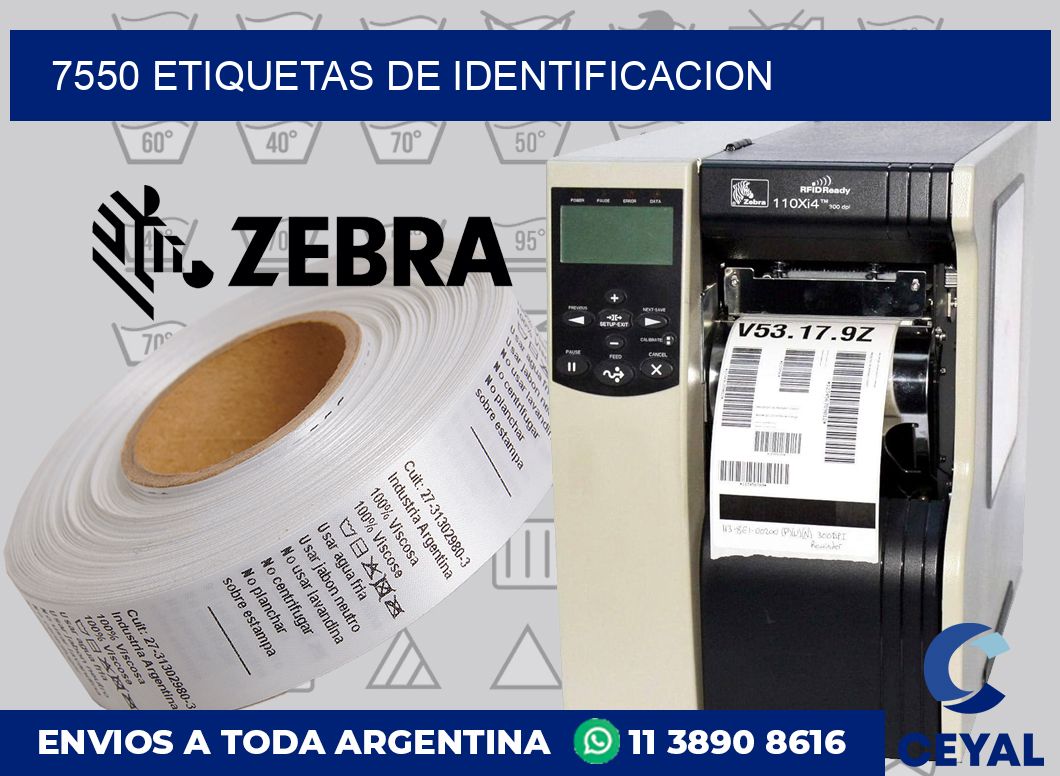 7550 Etiquetas de identificacion