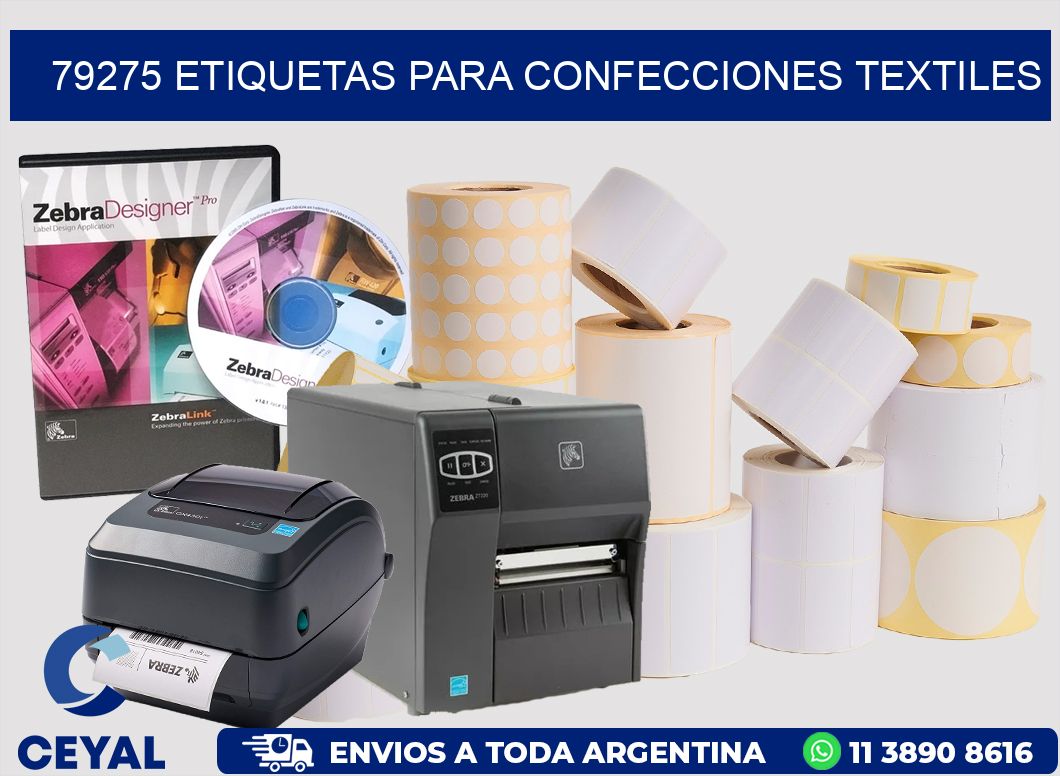 79275 Etiquetas para confecciones textiles