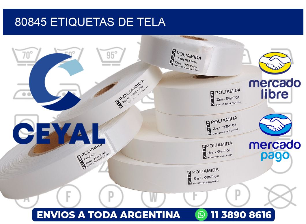 80845 Etiquetas de tela