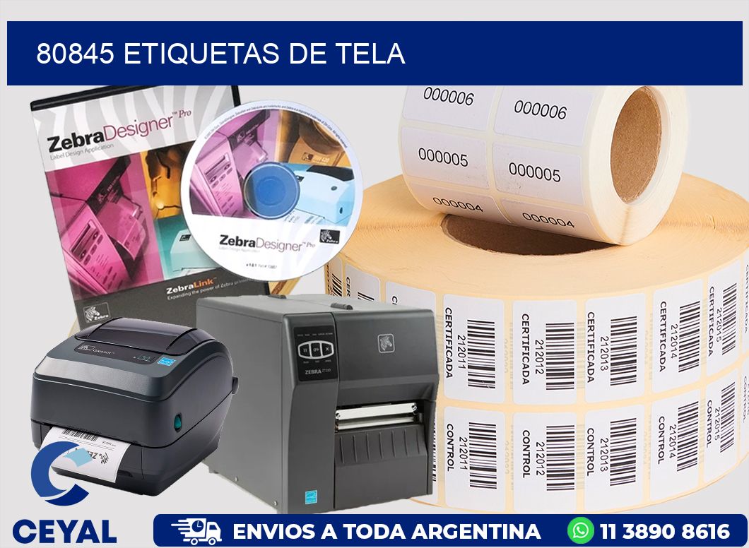 80845 Etiquetas de tela