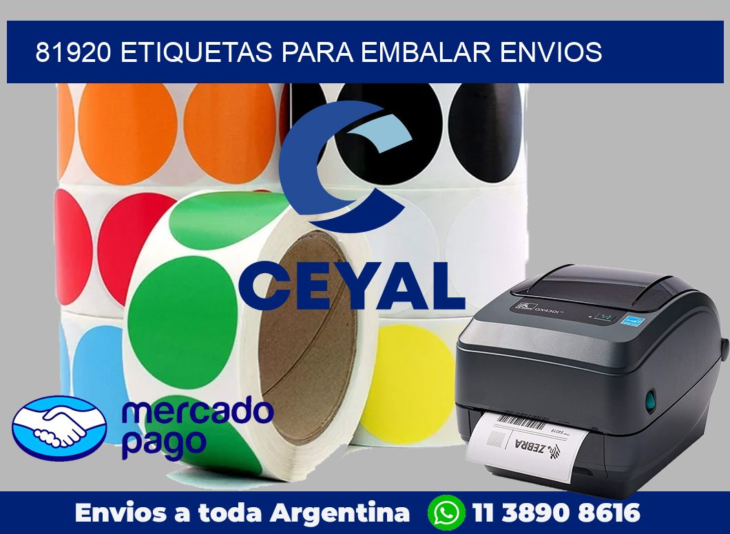 81920 Etiquetas para embalar envios