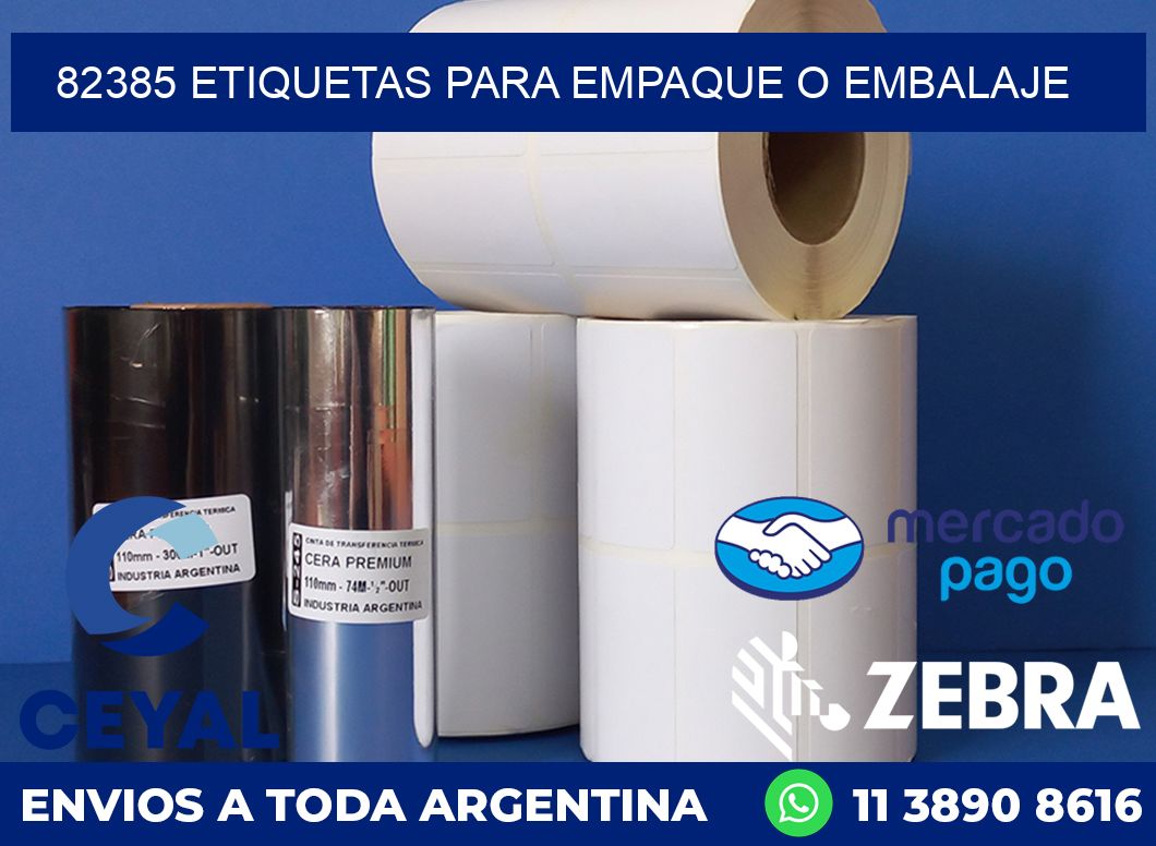 82385 etiquetas para empaque o embalaje