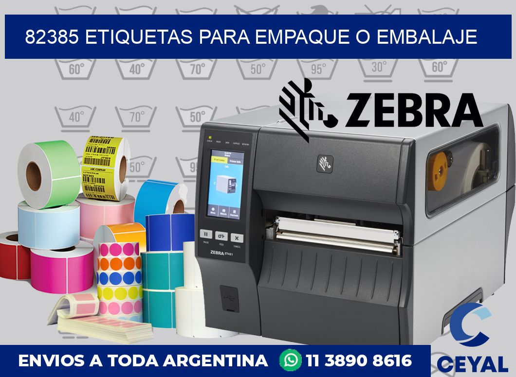 82385 etiquetas para empaque o embalaje