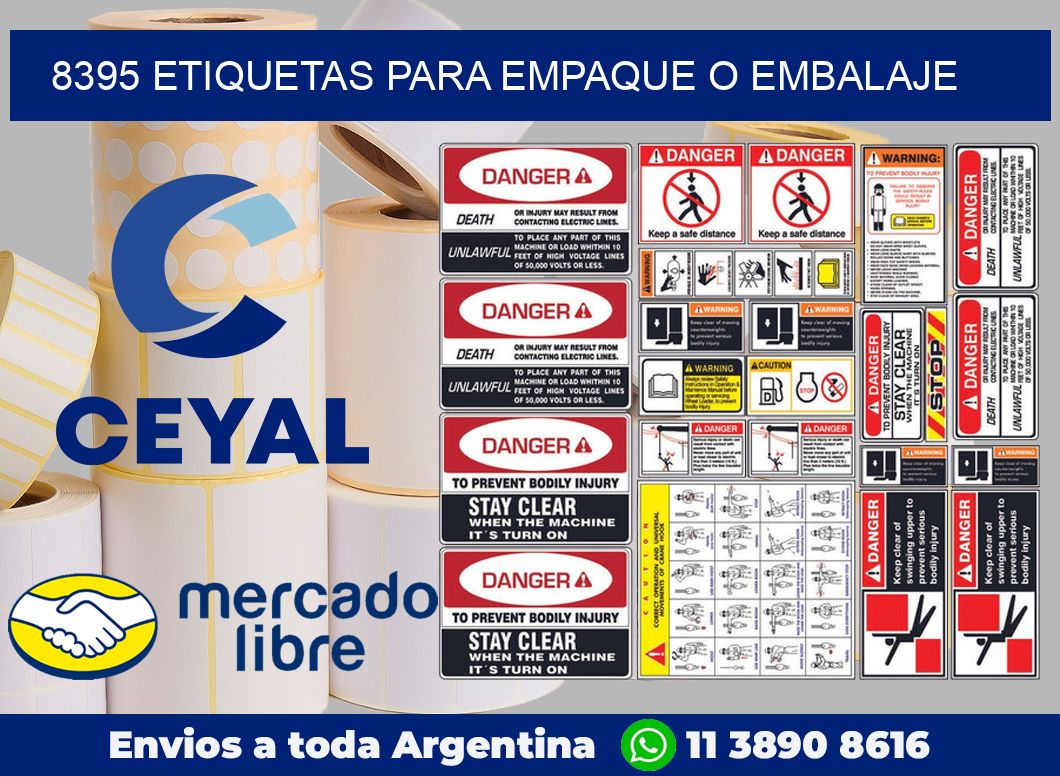 8395 etiquetas para empaque o embalaje
