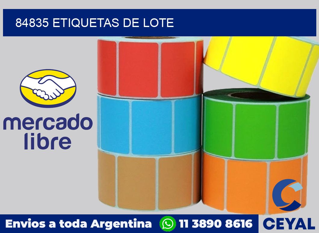 84835 Etiquetas de lote