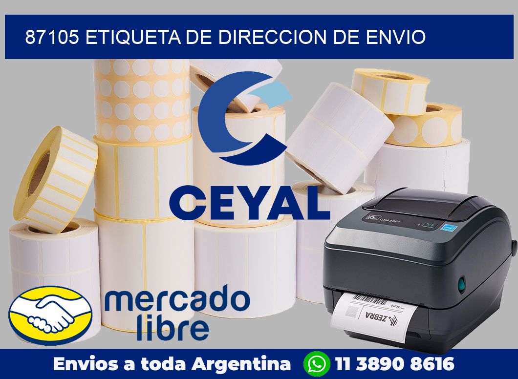 87105 Etiqueta de direccion de envio
