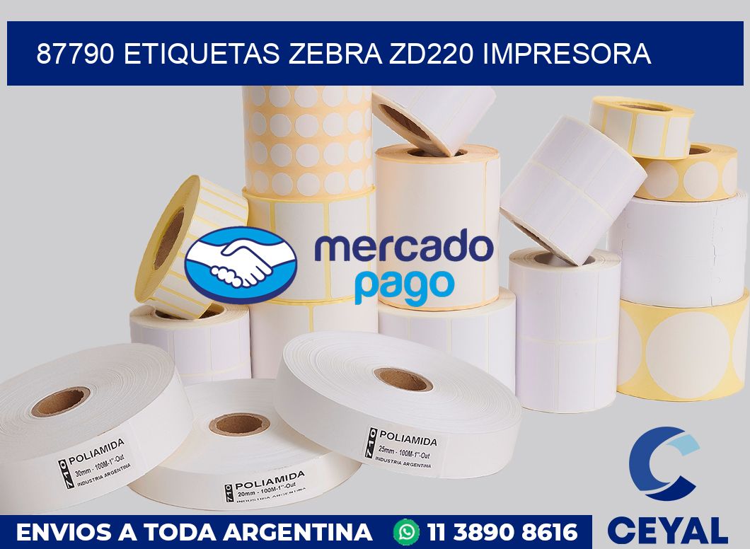 87790 etiquetas Zebra zd220 impresora