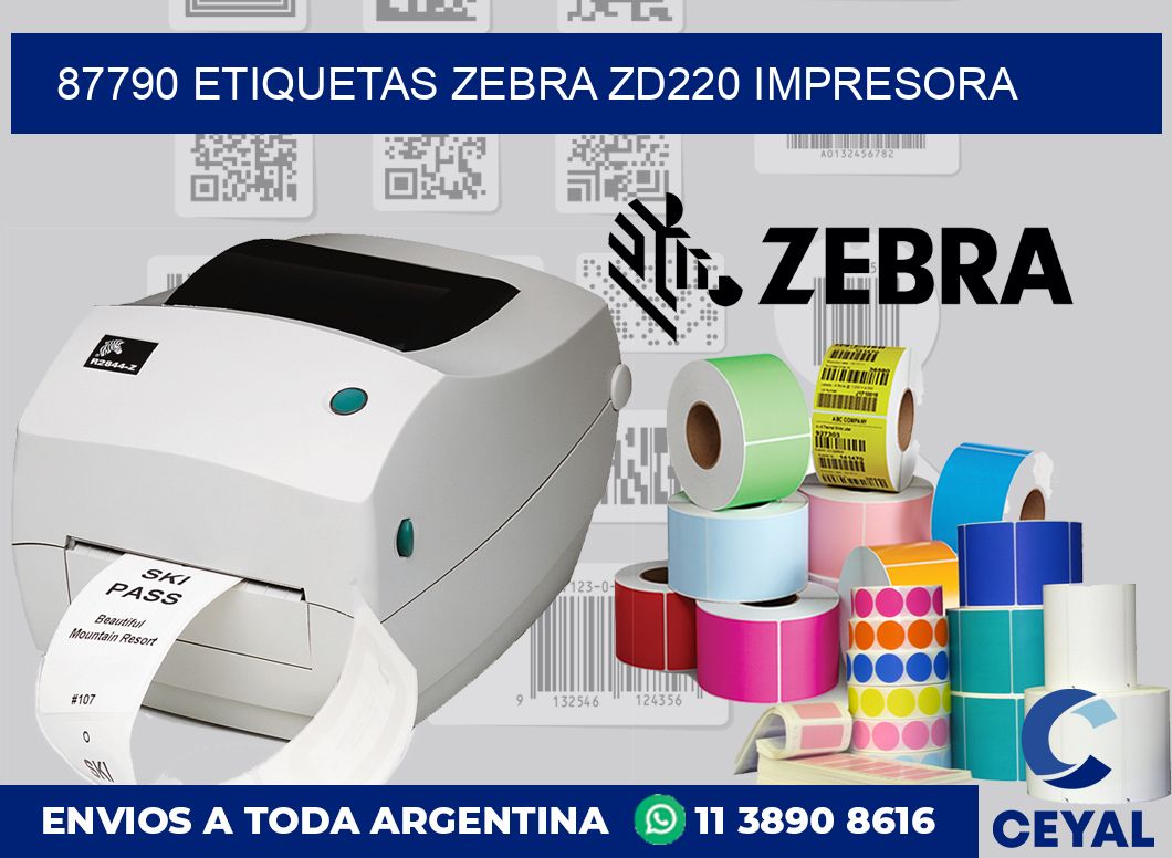 87790 etiquetas Zebra zd220 impresora