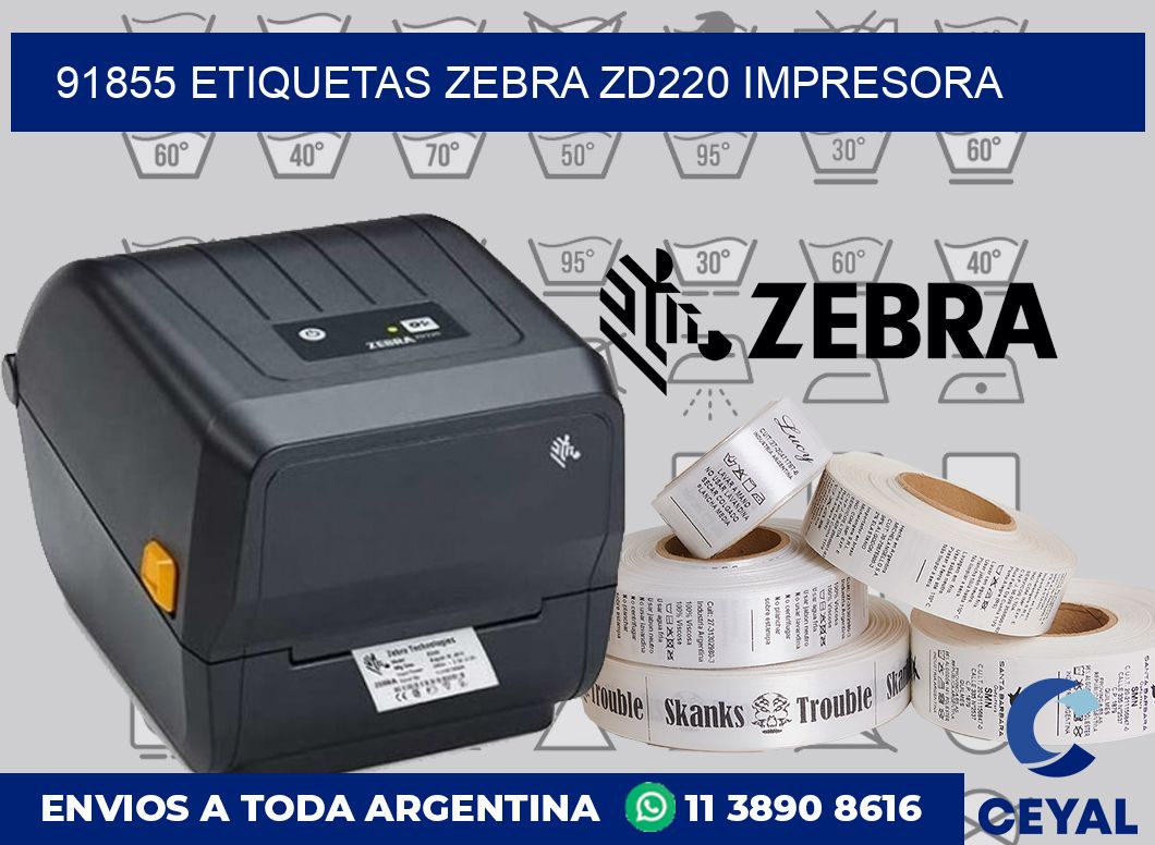 91855 etiquetas Zebra zd220 impresora