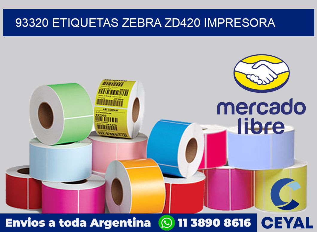 93320 etiquetas Zebra zd420 impresora