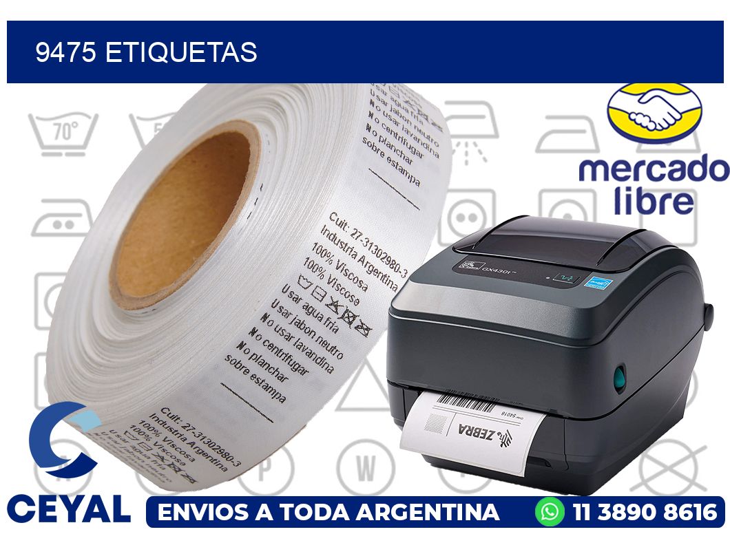 9475 etiquetas