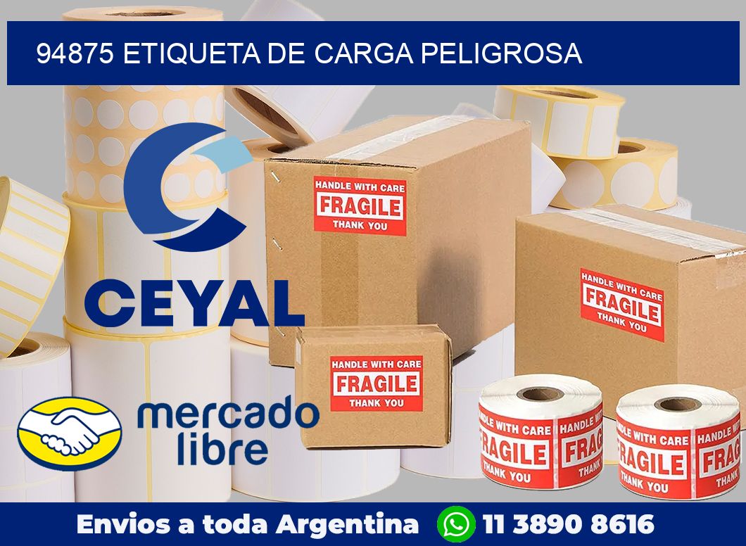 94875 Etiqueta de carga peligrosa