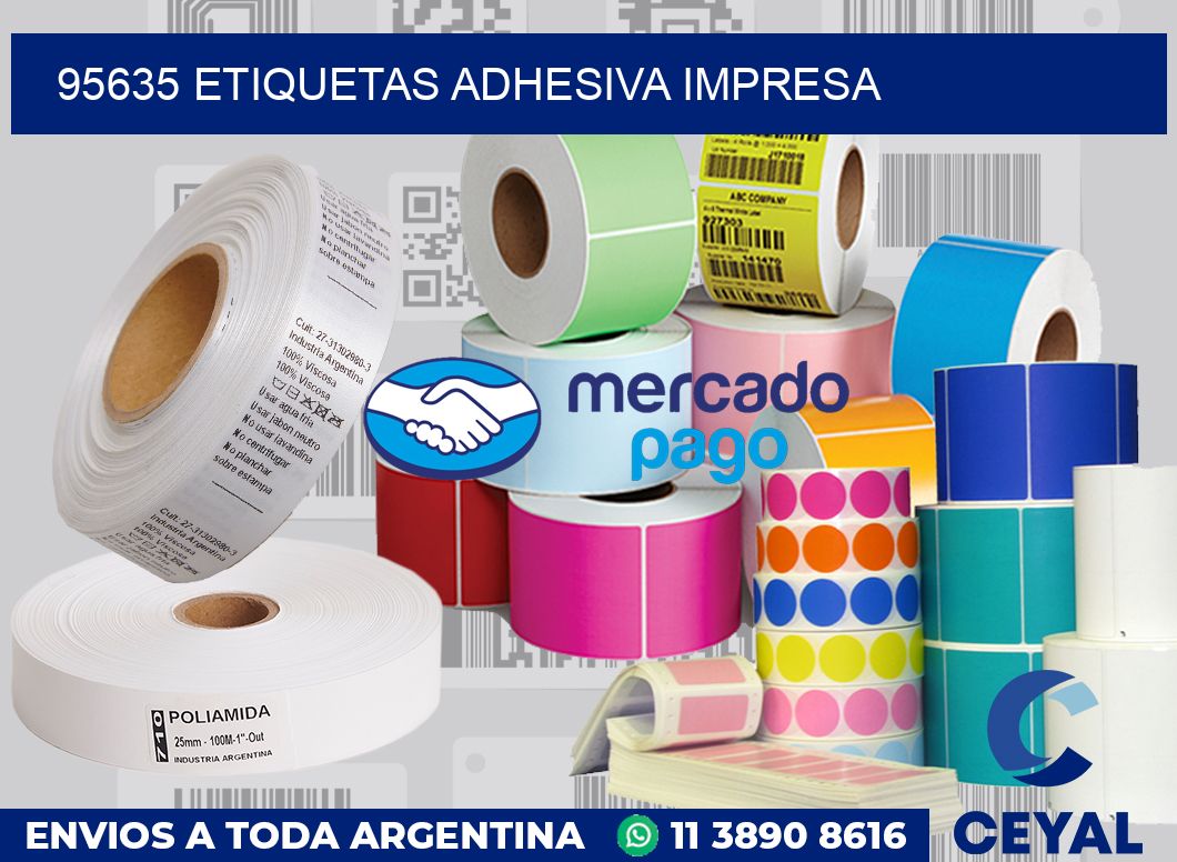 95635 etiquetas adhesiva impresa