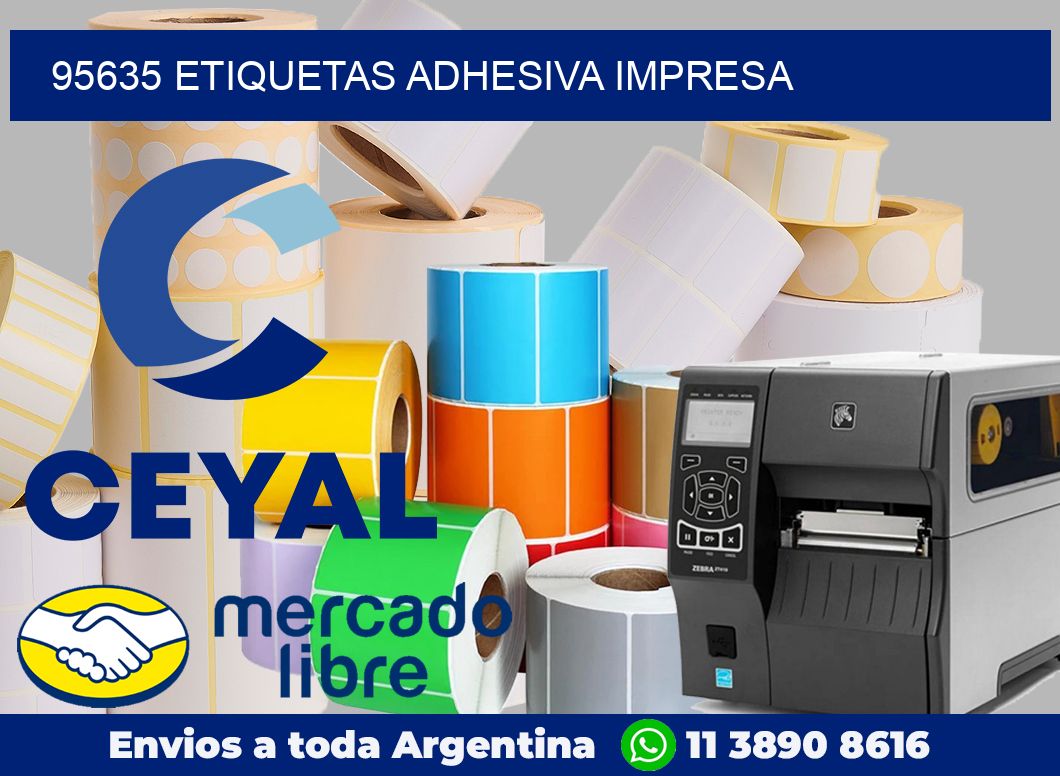 95635 etiquetas adhesiva impresa
