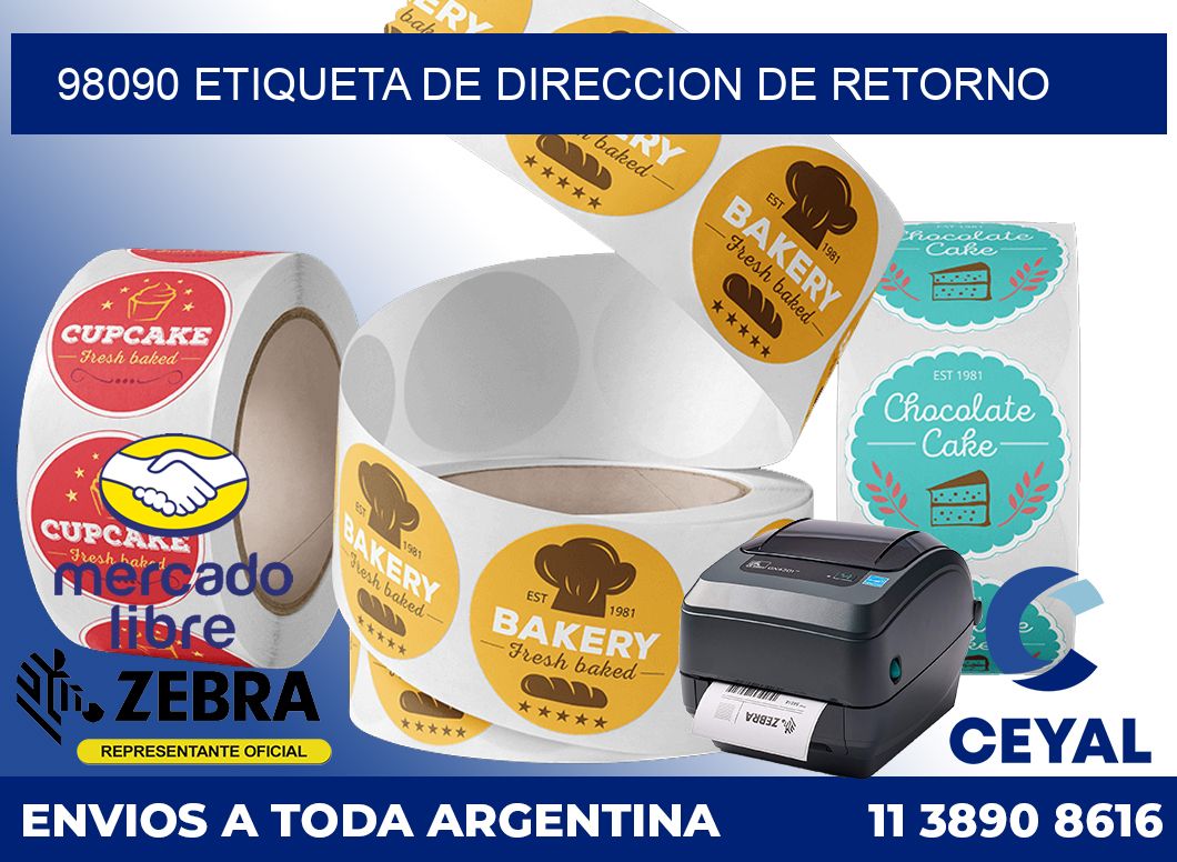 98090 Etiqueta de direccion de retorno