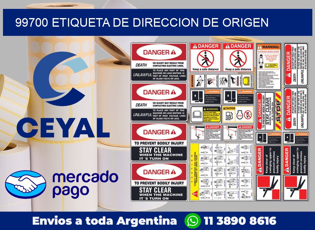 99700 Etiqueta de direccion de origen
