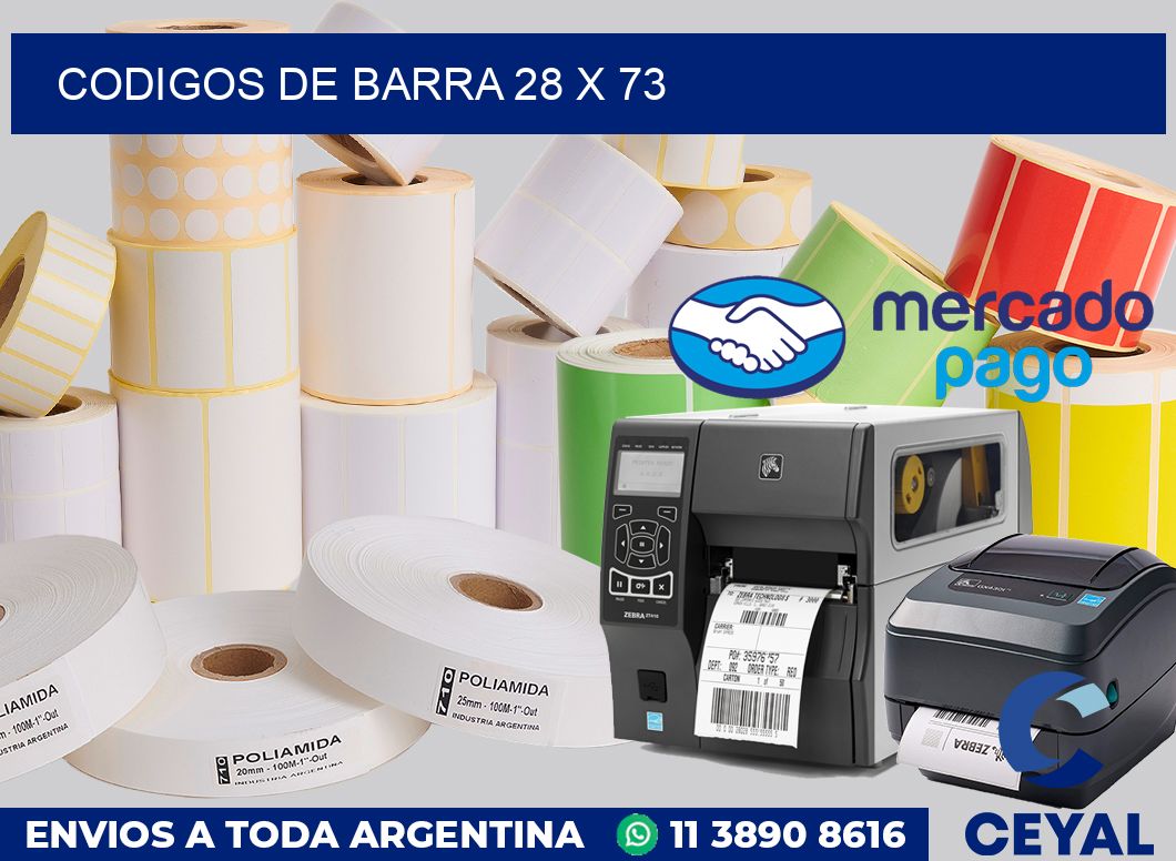 Codigos de barra 28 x 73