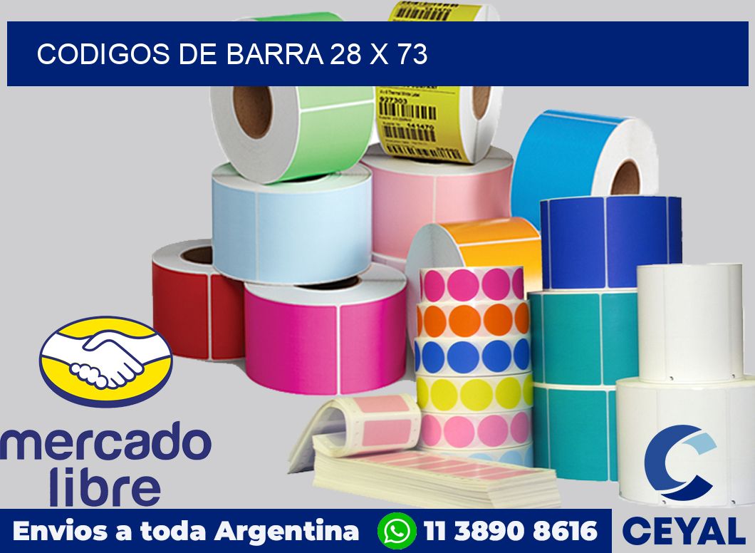 Codigos de barra 28 x 73
