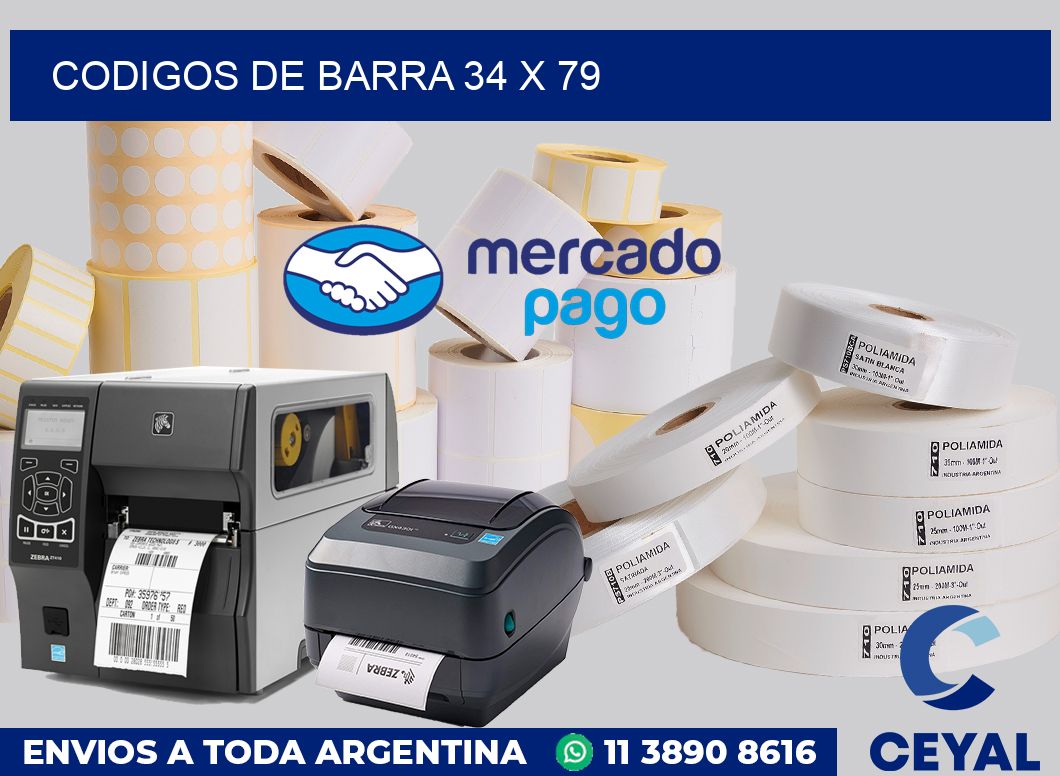 Codigos de barra 34 x 79