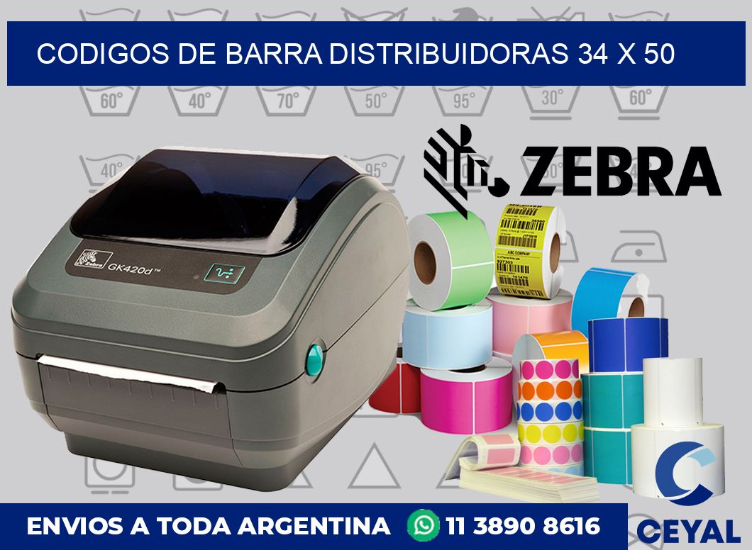 Codigos de barra distribuidoras 34 x 50