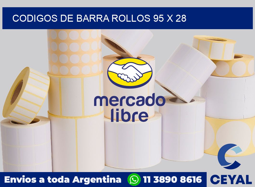 Codigos de barra rollos 95 x 28