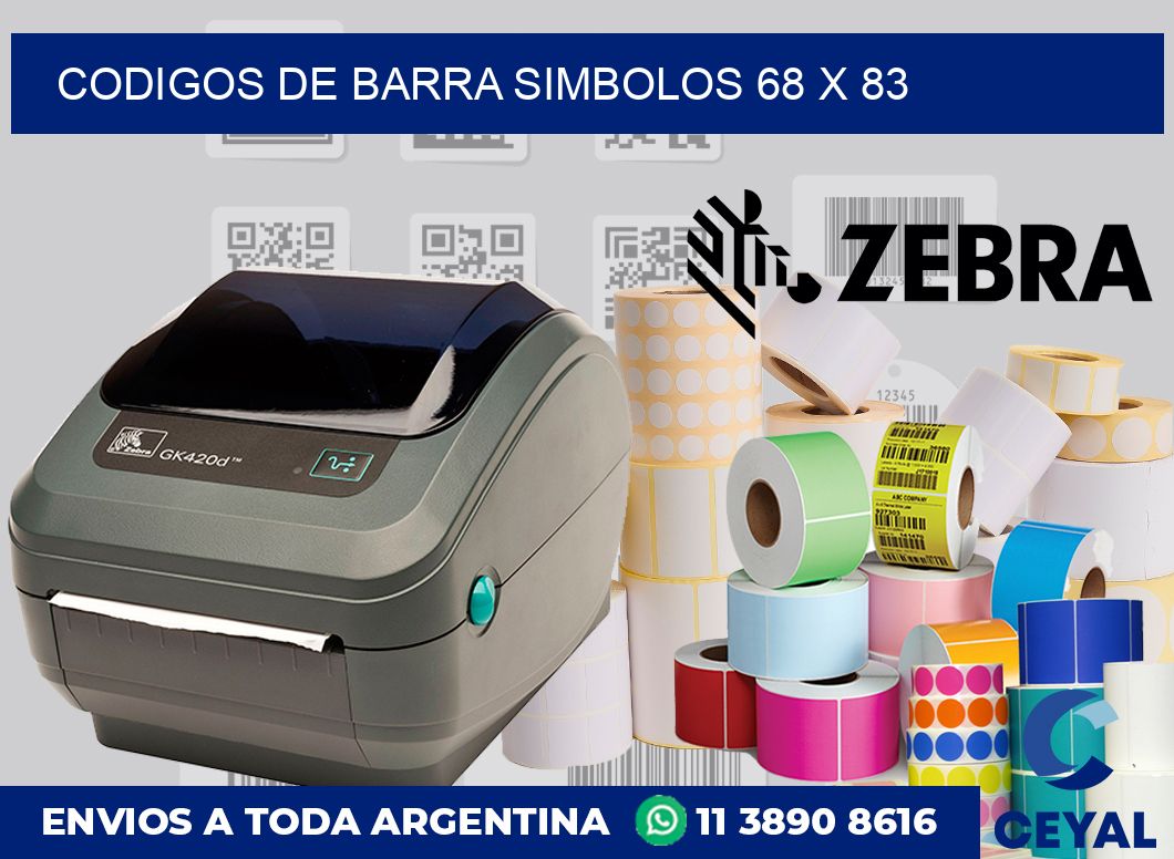 Codigos de barra simbolos 68 x 83