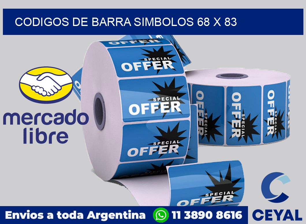 Codigos de barra simbolos 68 x 83