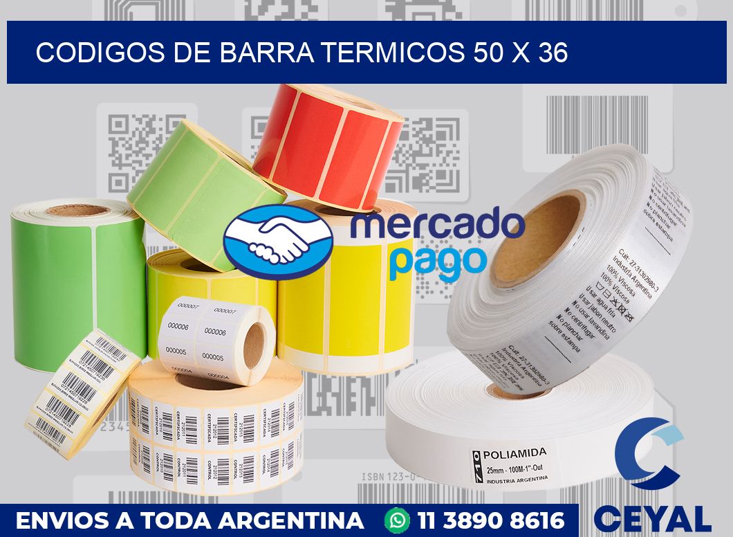 Codigos de barra termicos 50 x 36