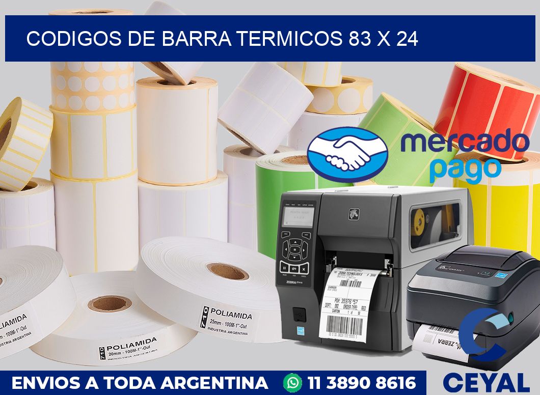 Codigos de barra termicos 83 x 24