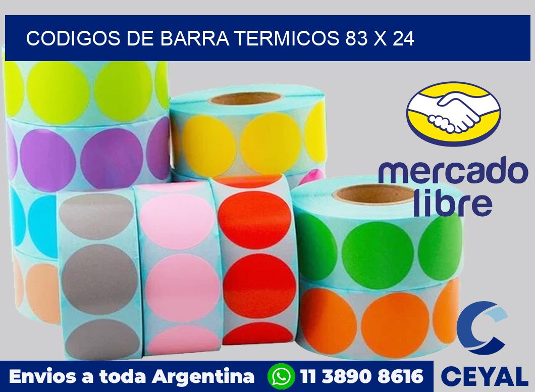 Codigos de barra termicos 83 x 24