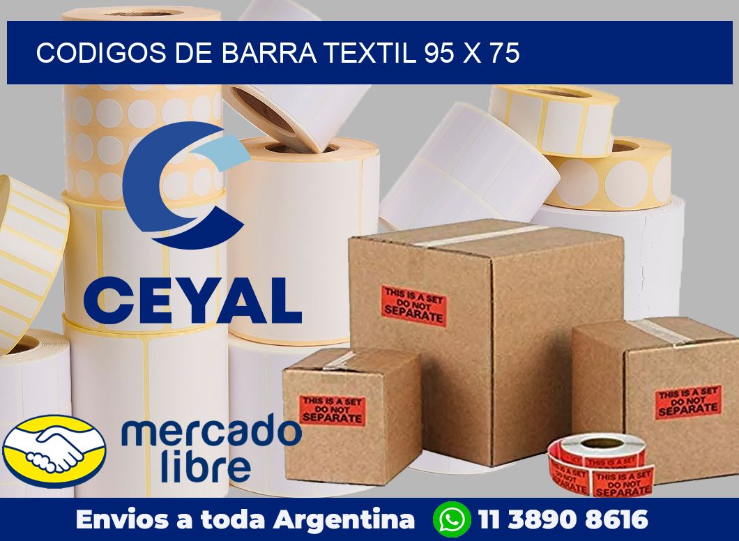 Codigos de barra textil 95 x 75