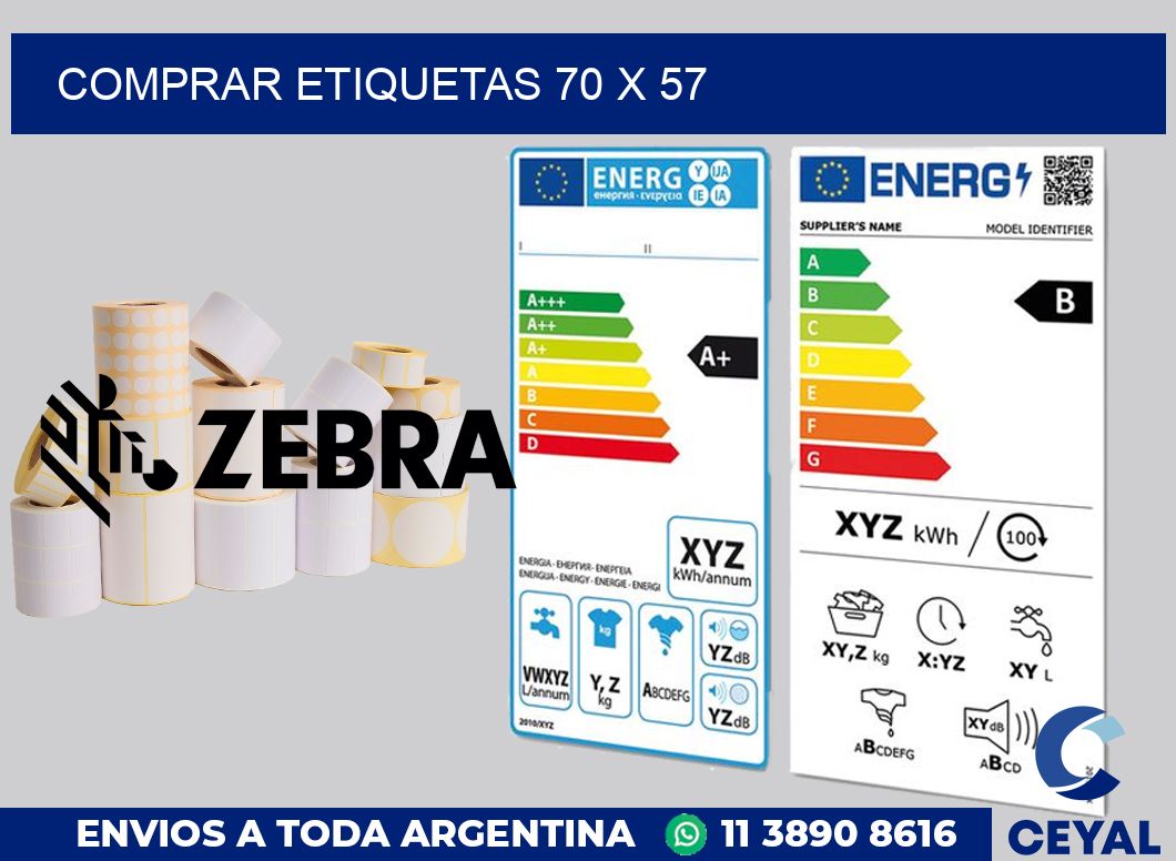 Comprar etiquetas 70 x 57