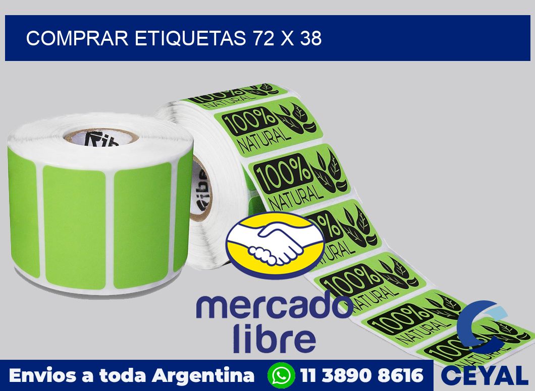 Comprar etiquetas 72 x 38