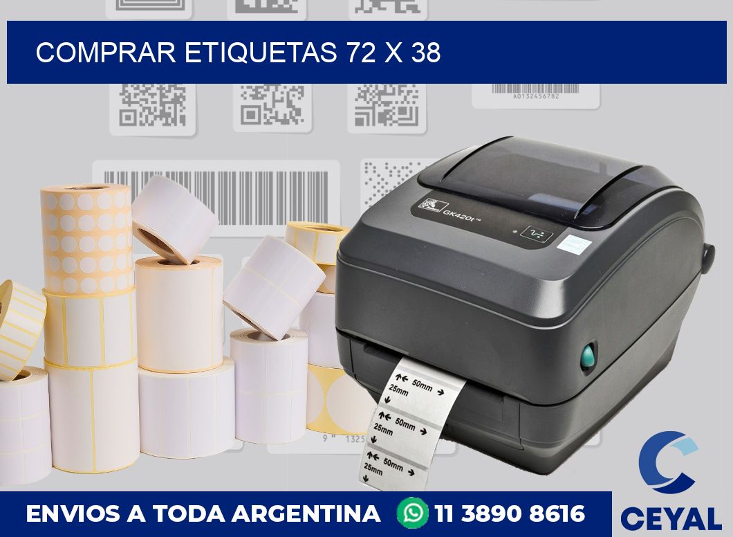 Comprar etiquetas 72 x 38