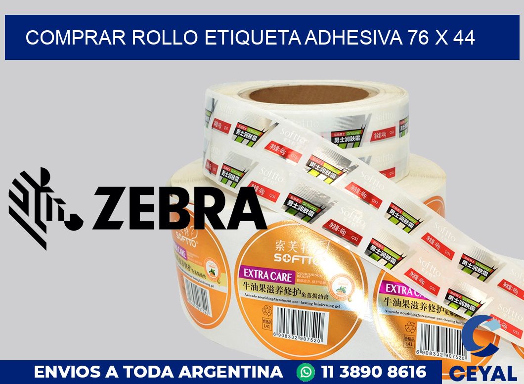 Comprar rollo etiqueta adhesiva 76 x 44