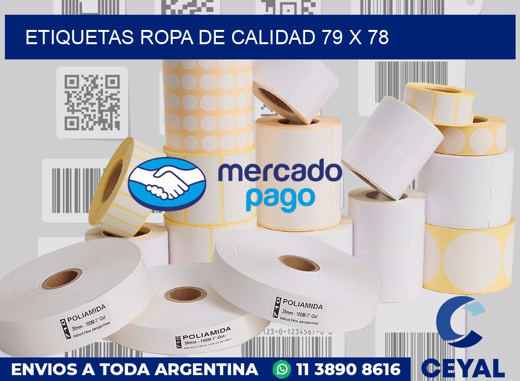 Etiquetas ropa de calidad 79 x 78