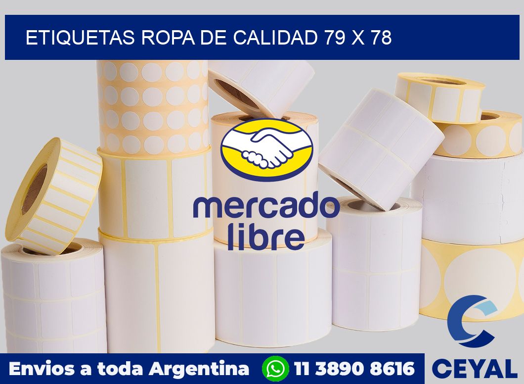 Etiquetas ropa de calidad 79 x 78