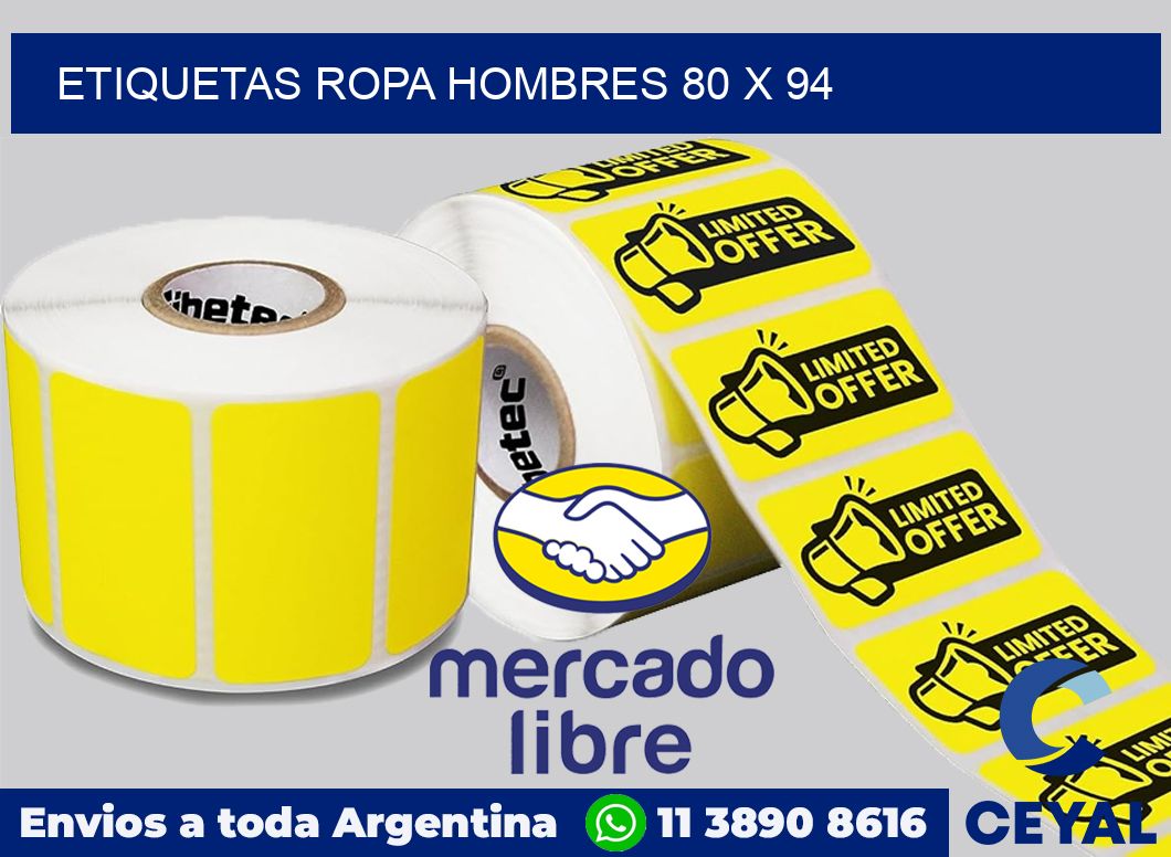 Etiquetas ropa hombres 80 x 94