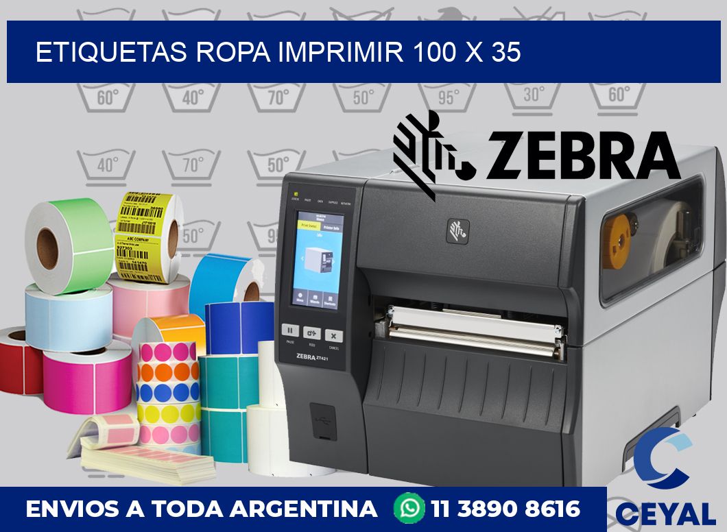 Etiquetas ropa imprimir 100 x 35