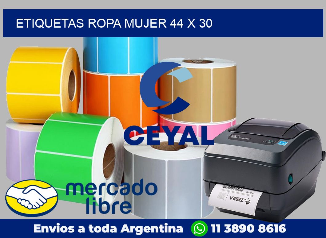 Etiquetas ropa mujer 44 x 30
