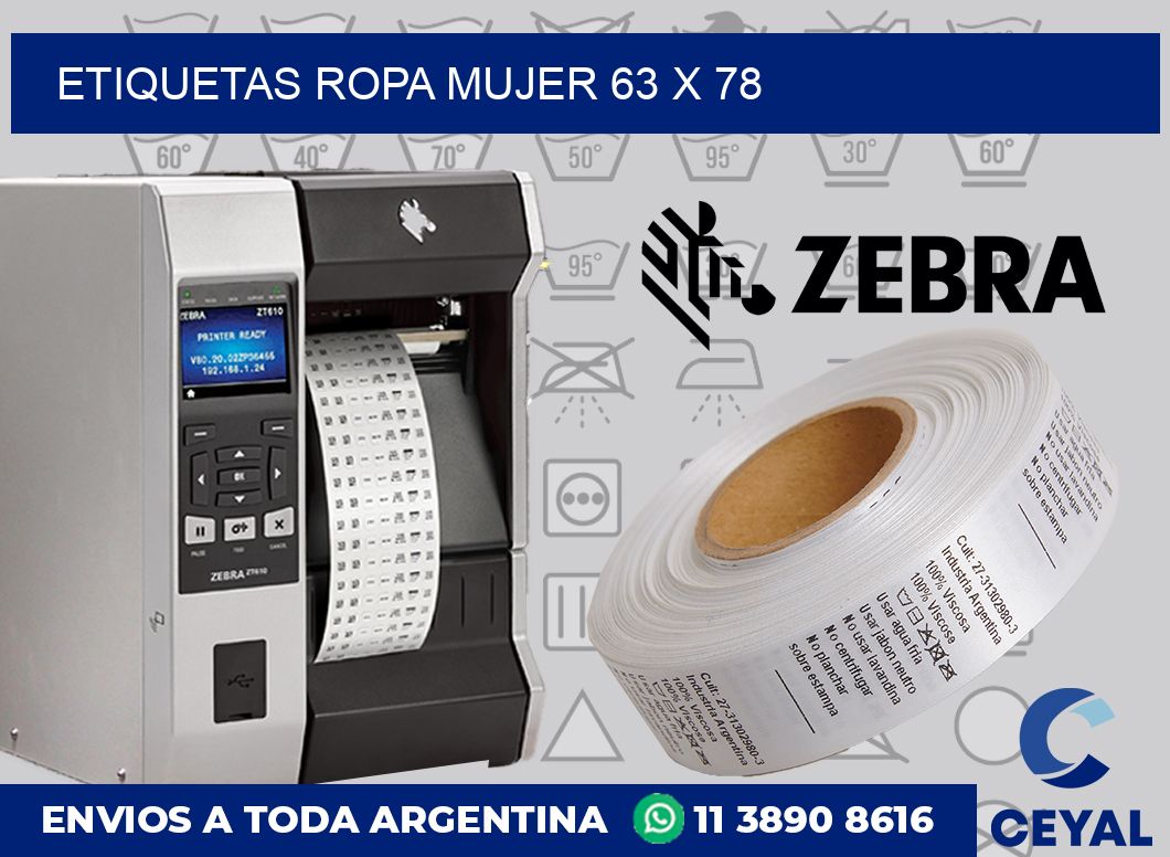Etiquetas ropa mujer 63 x 78