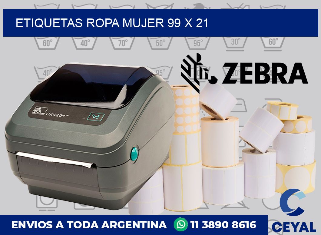 Etiquetas ropa mujer 99 x 21