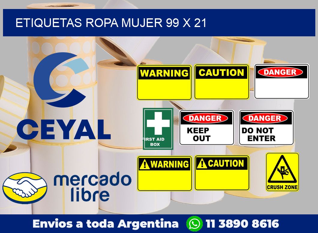 Etiquetas ropa mujer 99 x 21