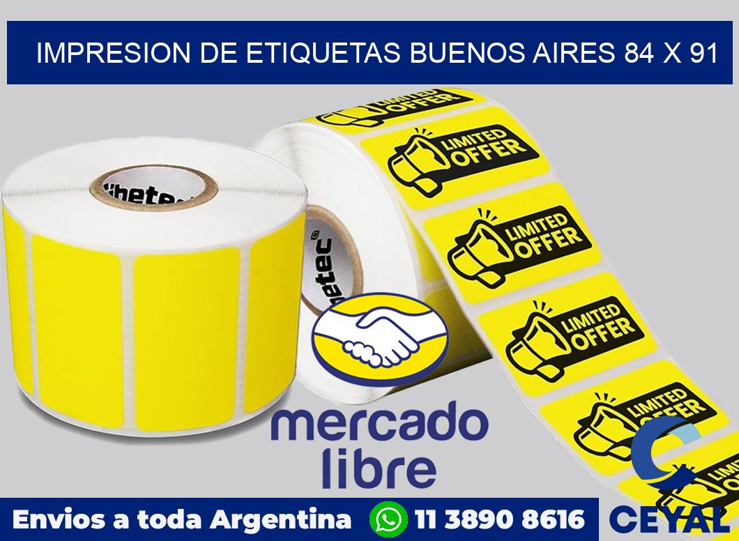Impresion de etiquetas Buenos Aires 84 x 91