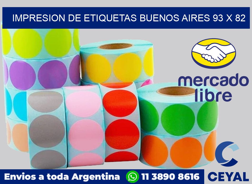 Impresion de etiquetas Buenos Aires 93 x 82