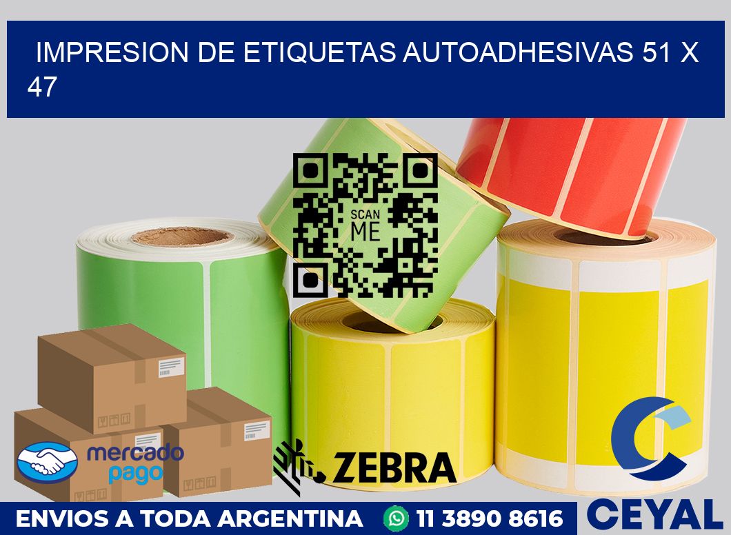 Impresion de etiquetas autoadhesivas 51 x 47