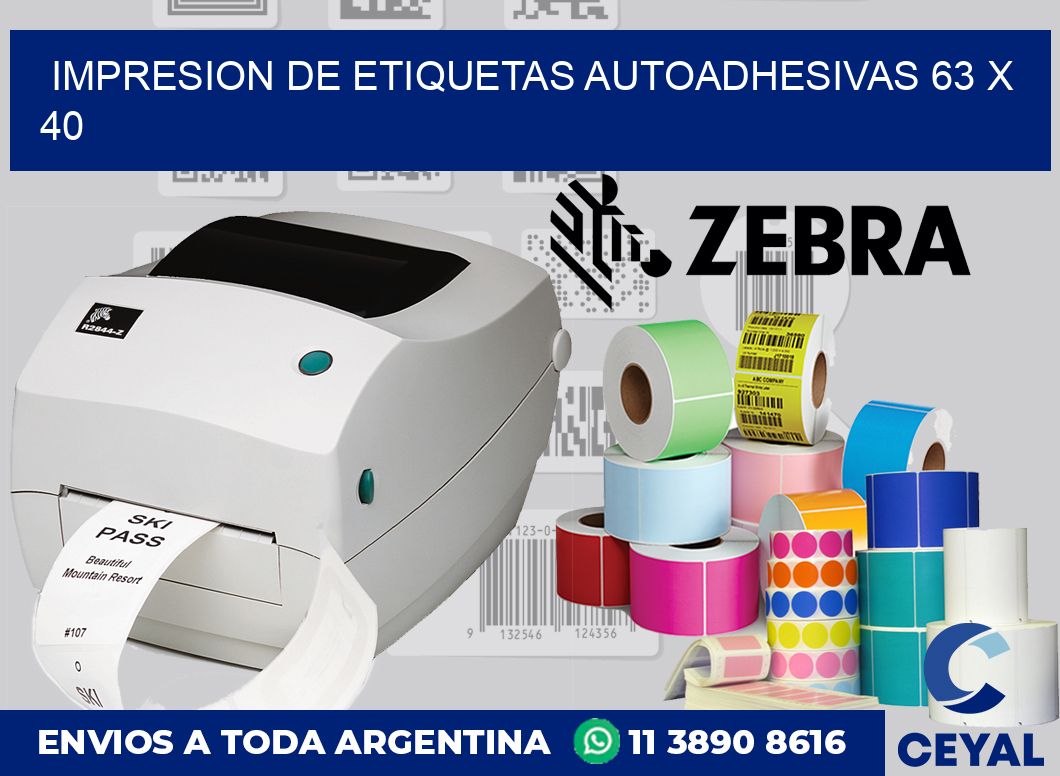Impresion de etiquetas autoadhesivas 63 x 40