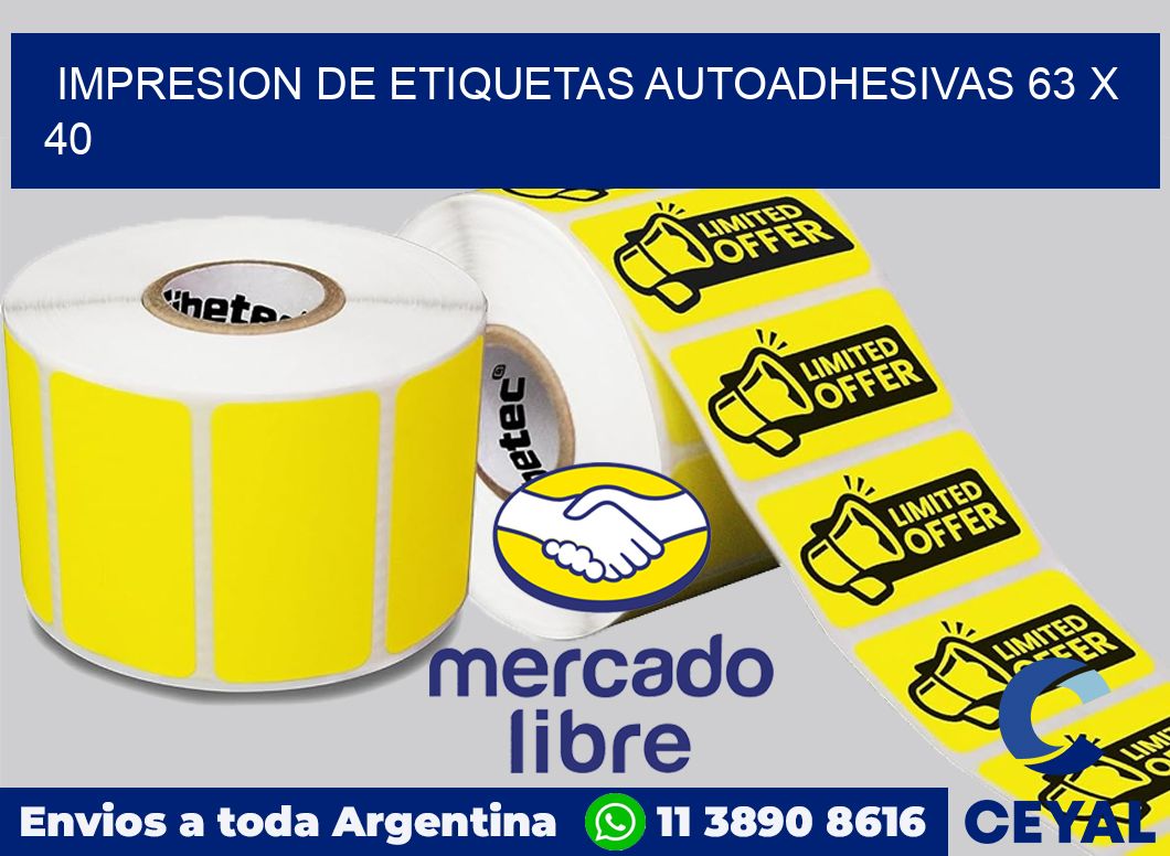 Impresion de etiquetas autoadhesivas 63 x 40